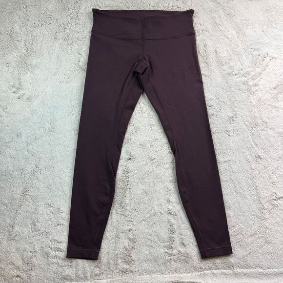 Wunder Under Leggings Contour Fit Mid Rise Size 10 Burgundy Full Length Luon - Picture 1 of 9